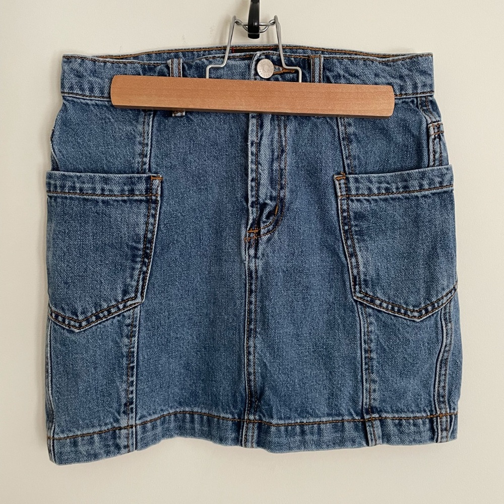 BDG denim mini skirt with pockets
